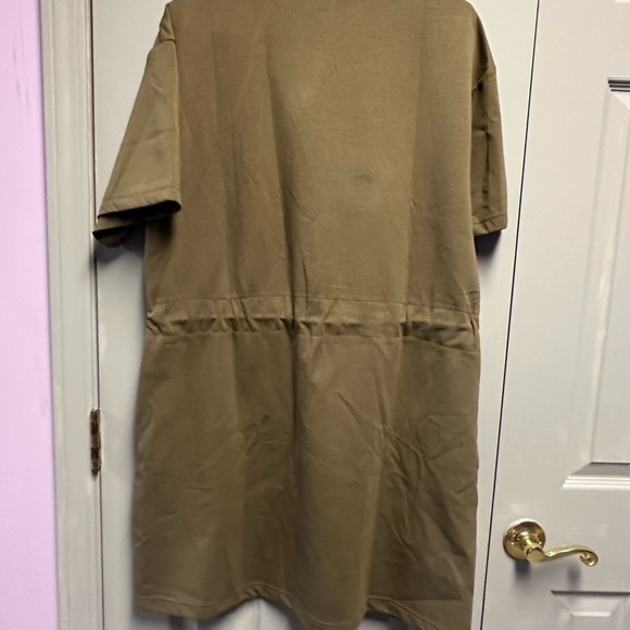 She + Sky Khaki Zip-Up Dress - Picture 3 of 3